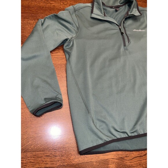Eddie Bauer Men’s Half Zip Activator Grid Fleece Pullover- Storm S NWT - Picture 2 of 8